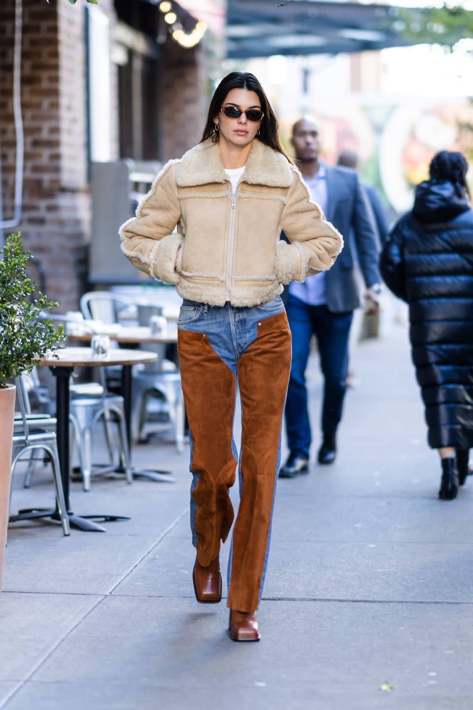 new york, new york   november 09 kendall jenner is seen in tribeca on november 09, 2022 in new york city photo by gothamgc images