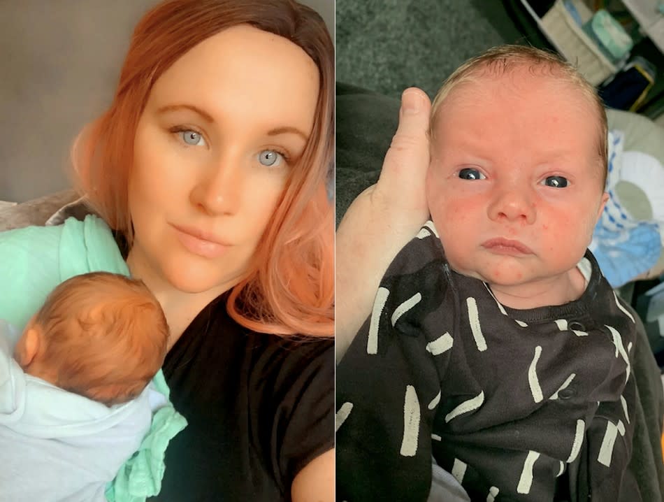 A mum diagnosed with breast cancer says she would have have noticed the cyst on her breast if she hadn't been pregnant. (SWNS)