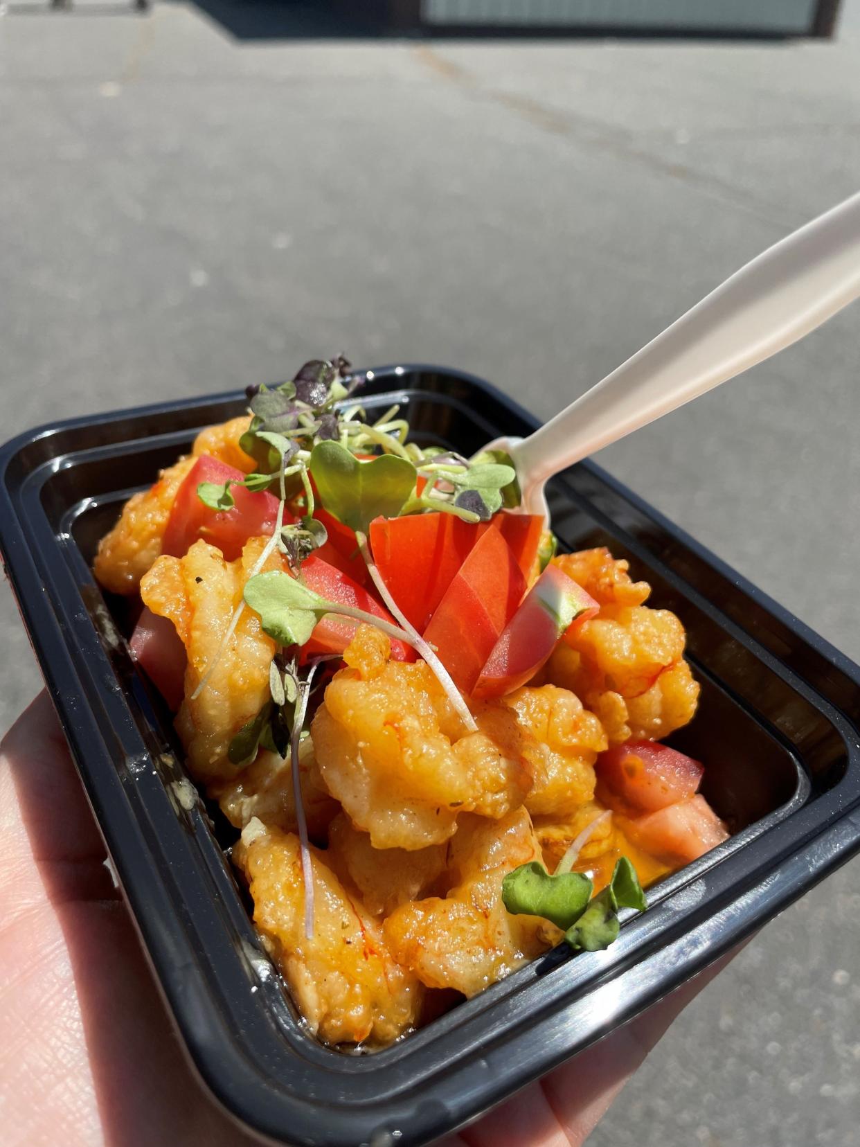 Shrimp arrabbiata from L'Acquario Seafood Italiano at a past Jersey Shore Food Truck Festival in Oceanport.