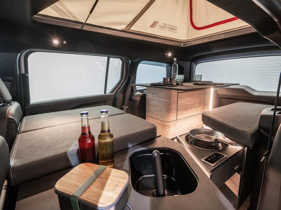 Inside Mercedes-Benz's concept EQT Marco Polo electric camper van.