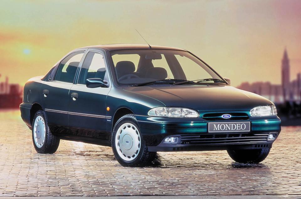 <p>The Mondeo was the first medium-sized European Ford with front-wheel drive. Launched only 11 years after the Sierra, it felt like something from a completely different era, not least because it was an excellent driver’s car even in its most basic form.</p><p>Only the third Ford in three decades to win the Europe-based Car of the Year award, it was available as a saloon, a hatchback and an estate, and with engines ranging from a <strong>1.6-litre</strong> four-cylinder to a <strong>2.5-litre V6</strong>. With a smaller engine line-up and just one body style, the same car was later reworked for North American markets, where it was sold as the <strong>Ford Contour</strong> and <strong>Mercury Mystique</strong>.</p>