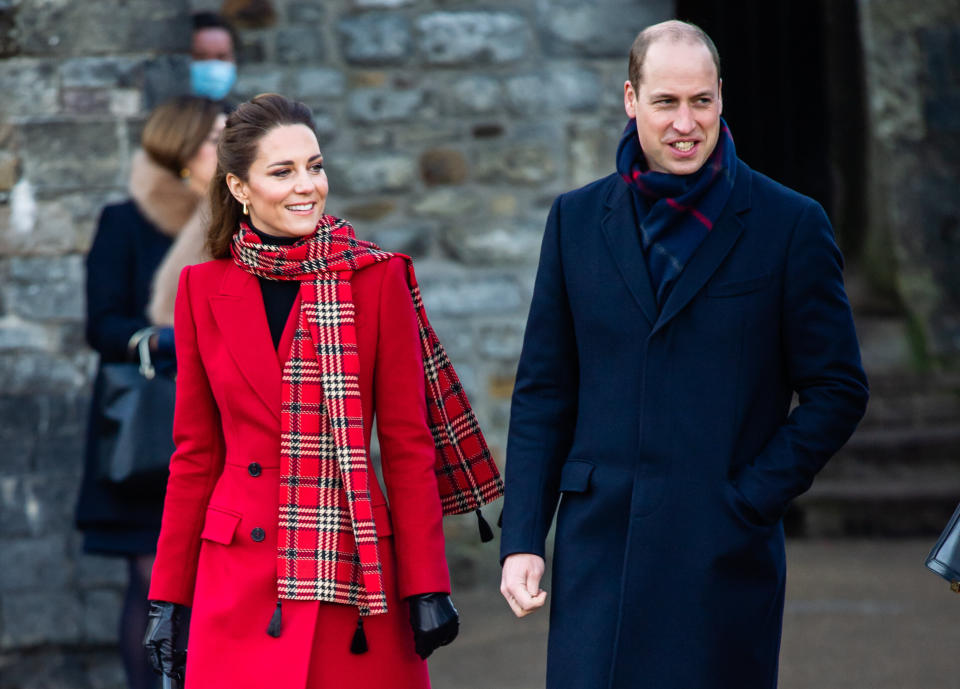 The Duke and Duchess of Cambridge visit Cardiff Castle on Dec. 8 in Cardiff, Wales. (Photo: Samir Hussein via Getty Images)