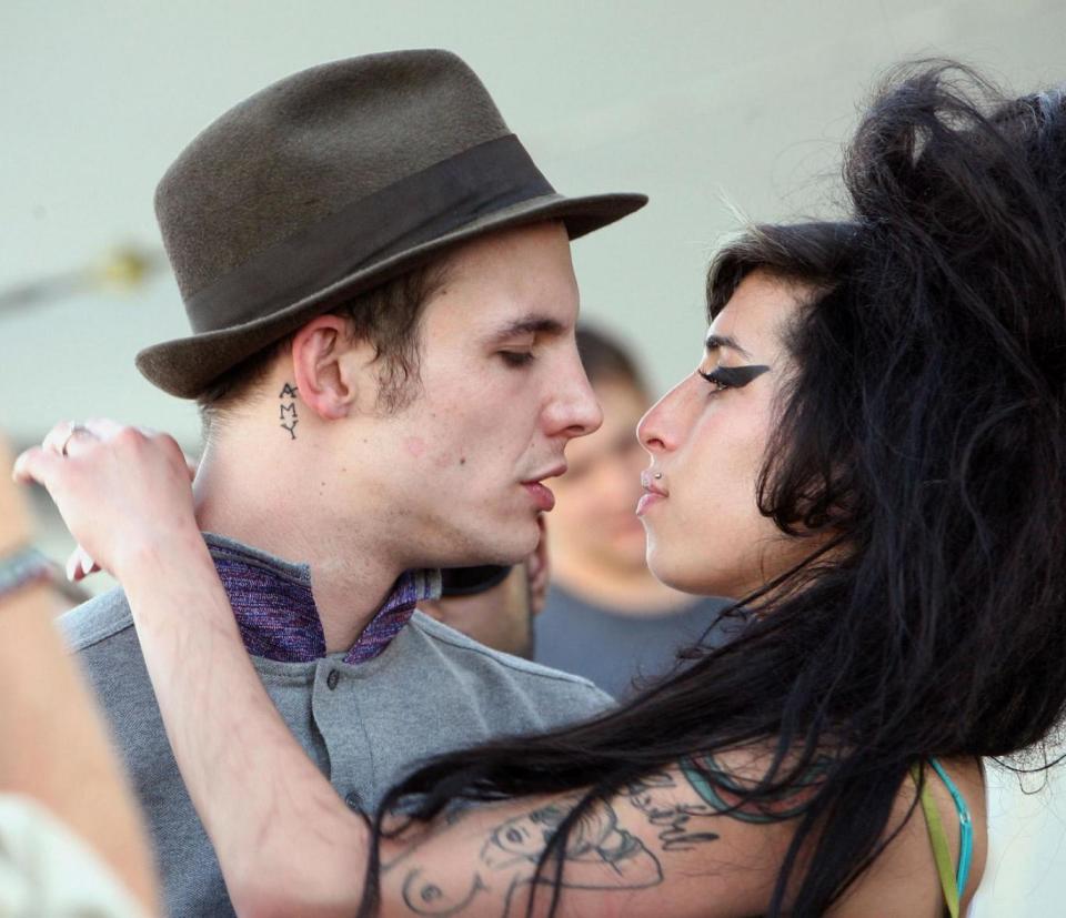 Inspiration: Amy Winehouse often sang about her relationship with Blake Fielder-Civil (Michael Buckner/Getty Images)