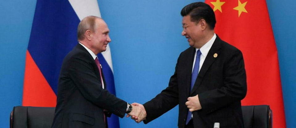 Vladimir Poutine et Xi Jinping lors d'une rencontre au sommet de l'Organisation de coopération de Shanghaï en Chine en 2018.&nbsp;  - Credit:WANG ZHAO / AFP