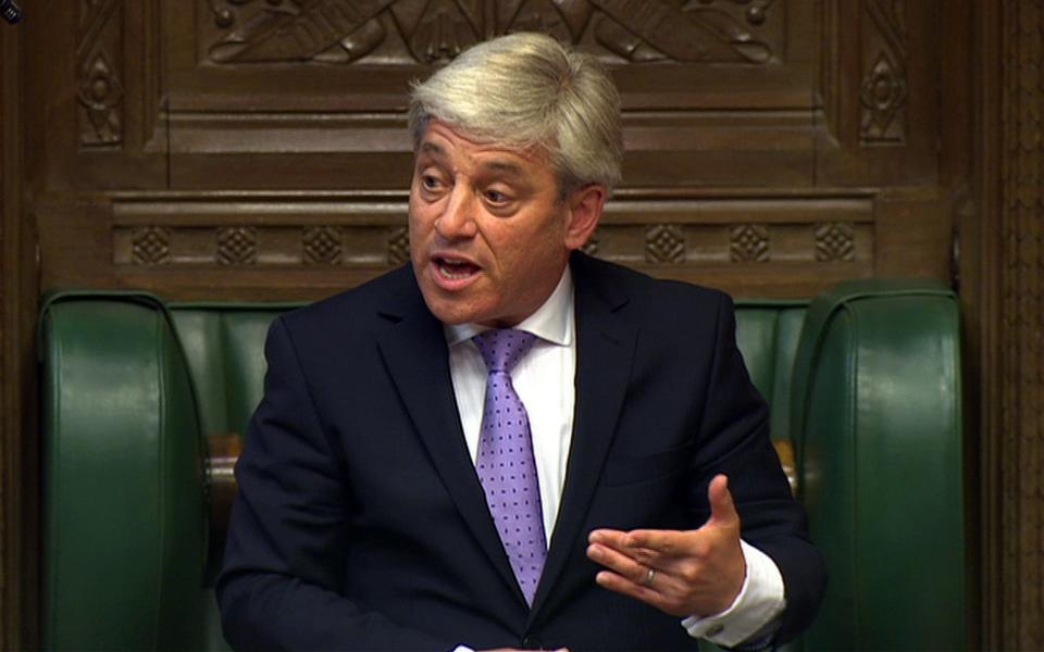 Government will not protect John Bercow from resignation demands as Speaker as row over impartiality grows