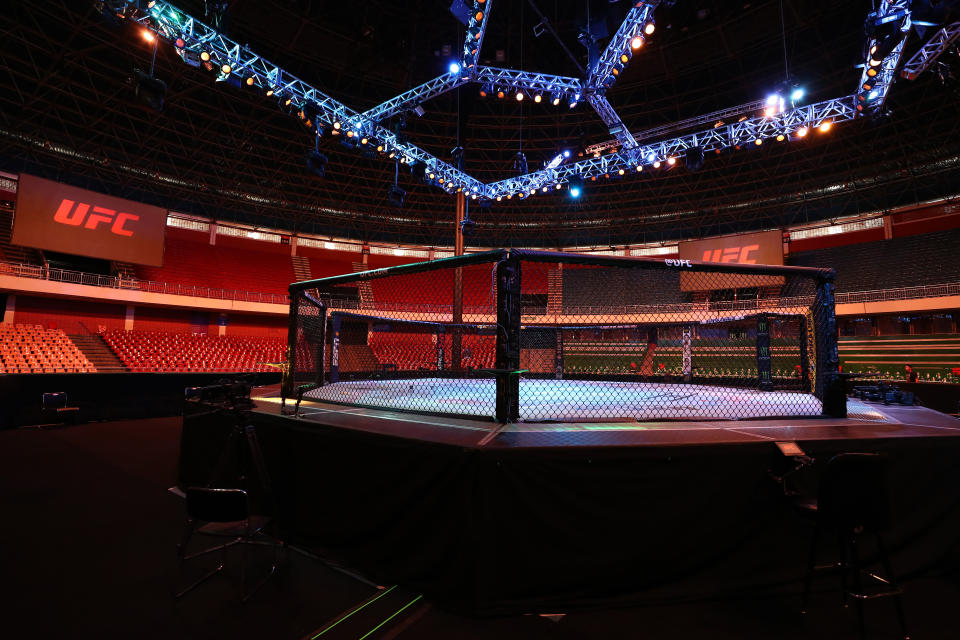 BRASILIA, BRAZIL - MARCH 14:  A general view of the Octagon prior to the UFC Fight Night event on March 14, 2020 in Brasilia, Brazil. (Photo by Buda Mendes/Zuffa LLC)