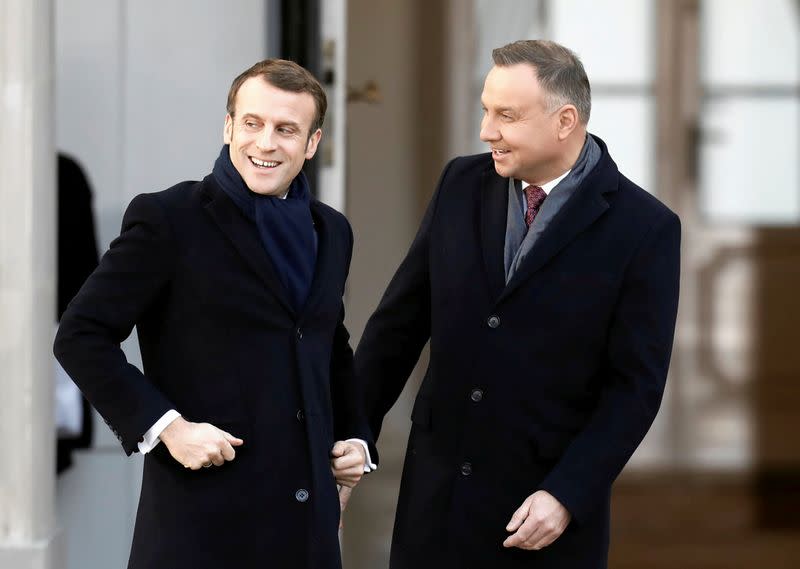 Polish President Duda meets with his French counterpart Macron in Warsaw