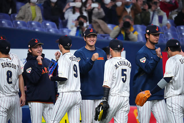 大谷翔平與日本隊。（翻攝自侍日本官網）