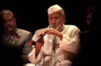 <p>Qamruddin "Bismillah" Khan was known by the title Ustad, owing to his skill and popularisation of the ‘shehnai’, a wind instrument. The shehnai is mostly used in cultural festivities and especially marriages. However, Ustad Bismillah Khan brought it to the concert stage. He was awarded the Bharat Ratna in 2001.</p> 