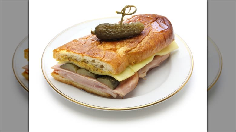 Cuban sandwich on a plate