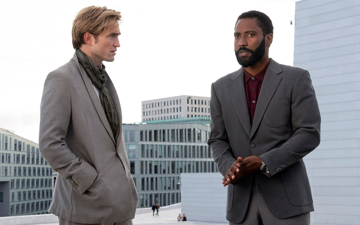 Robert Pattinson and John David Washington in "Tenet"<p>Warner Bros.</p>