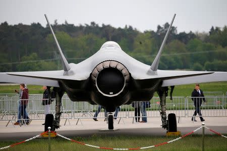 FILE PHOTO: A Lockheed Martin F-35 aircraft is seen at the ILA Air Show in Berlin, Germany, April 25, 2018. REUTERS/Axel Schmidt/File Photo