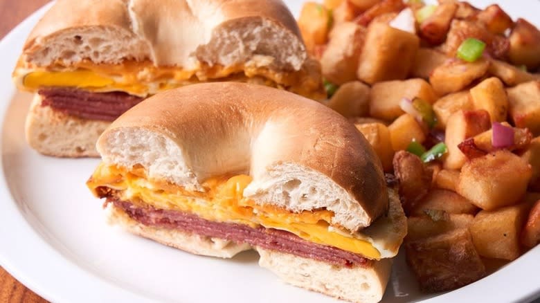 a breakfast sandwich