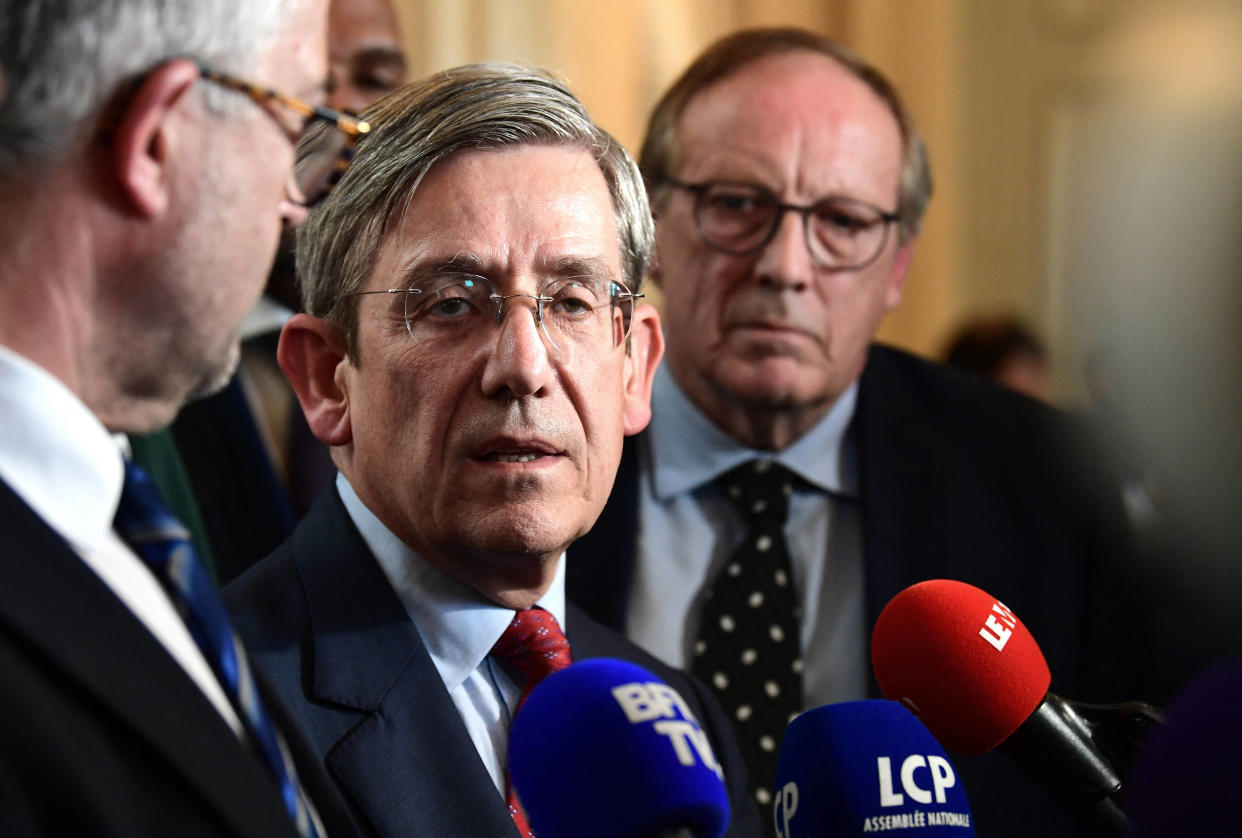 Le député Charles de Courson photographié à l’Assemblée nationale le 20 mars. 