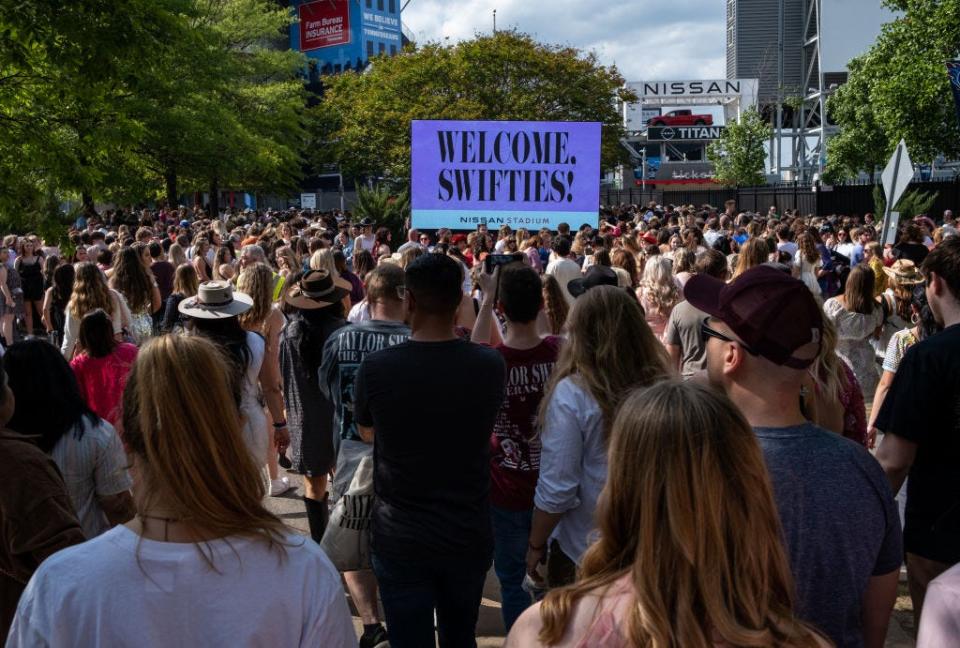 Taylor Swift fans arrive for The Eras Tour concert in Nashville