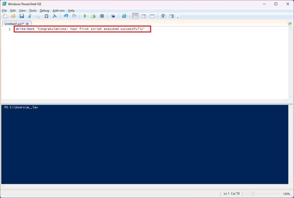 PowerShell ISE script