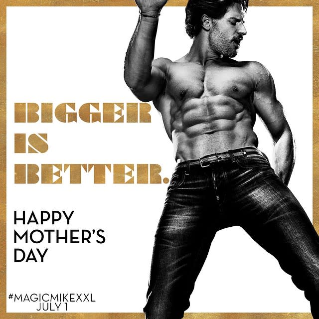 Joe Manganiello has <em>got it</em> everybody. The 38-year-old idealized human form who is engaged to 42-year-old Sofia Vergara, and starring in the upcoming sequel <em>Magic Mike XX</em>L alongside Channing Tatum, covers the Special Summer Style Issue of <em>Details Magazine</em>, where he talks about not really mind being seen as eye candy. . <strong>PHOTOS: Let's Count All the Abs on the New 'Magic Mike XXL' Poster </strong> "Why would I?" Joe tells Details. "I don't think men care why women like them, as long as they do. That's the point of the nerd in high school who makes it big. You work that hard for a reason. You want to have access to the dating pool.” <strong>Pictured: The last human couple there ever needs to be.</strong> <strong>PHOTOS: Hollywood's Sexiest Shirtless Men! </strong> "No one pointed a gun at my head and said I had to look a certain way," says Joe of bulking up for his <em>True Blood</em> role. "I was hired for how I looked then, and I could have stayed that way, but why wouldn't I want to come in the best shape of my life?" <strong>WATCH: Sofia & Joe, Plus All the Celeb Weddings We Can't Wait For! </strong> He's just GOT. IT. And he knows it. He gave himself as a Mother's Day gift. He's with a star who's got a star. <strong>WATCH: Sofia Vergara's Sweet Dance with Joe Manganiello </strong> Channing Tatum can't even stop gushing about his dance moves. <strong>WATCH: No Seriously, Channing Tatum is All About Joe Manganiello's Moves </strong> Congrats, Joe. You've got it. You just do. Watch below for why Sofia Vergara wants kids with Joe Manganiello and wants them now.