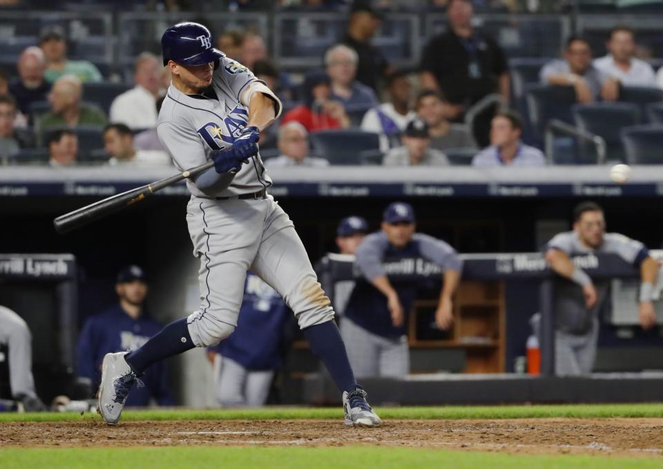 Willy Adames knocked a home run in Tuesday’s loss to the Yankees (AP Photo/Frank Franklin II)