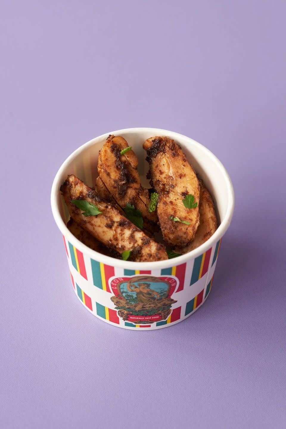 <p> The Jerk Chicken Meze is a little tub of chicken pieces. That’s it. The jerk flavours don’t really come through for us and it was just kind of random. Is it a <a href="https://www.delish.com/uk/cooking/recipes/g29893176/healthy-snack-recipes/" rel="nofollow noopener" target="_blank" data-ylk="slk:snack;elm:context_link;itc:0" class="link ">snack</a>? Is it a <a href="https://www.delish.com/uk/cooking/recipes/g39660456/dinner-party-sides/" rel="nofollow noopener" target="_blank" data-ylk="slk:side;elm:context_link;itc:0" class="link ">side</a>? We’re not sure. </p>