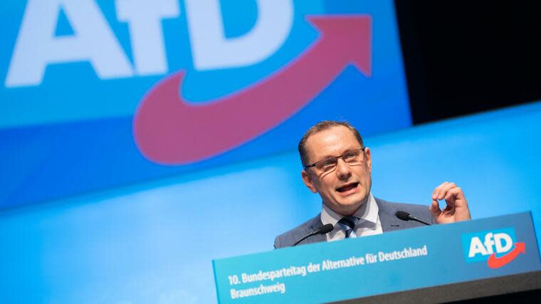 Tino Chrupalla, neugewählter Bundessprecher der AfD, sieht das größte Wählerpotenzial bei Handwerkern und mittelständischen Unternehmen. Foto: dpa