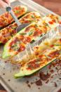 <p>Studded with mini pepperoni, these <a href="https://www.delish.com/uk/cooking/recipes/a29840065/courgette-salad/" rel="nofollow noopener" target="_blank" data-ylk="slk:courgette" class="link rapid-noclick-resp">courgette</a> boats are healthy and irresistibly adorable.</p><p>Get the <a href="https://www.delish.com/uk/cooking/recipes/a32027615/pizza-zucchini-boats-recipe/" rel="nofollow noopener" target="_blank" data-ylk="slk:Pizza Courgette Boats" class="link rapid-noclick-resp">Pizza Courgette Boats</a> recipe.</p>