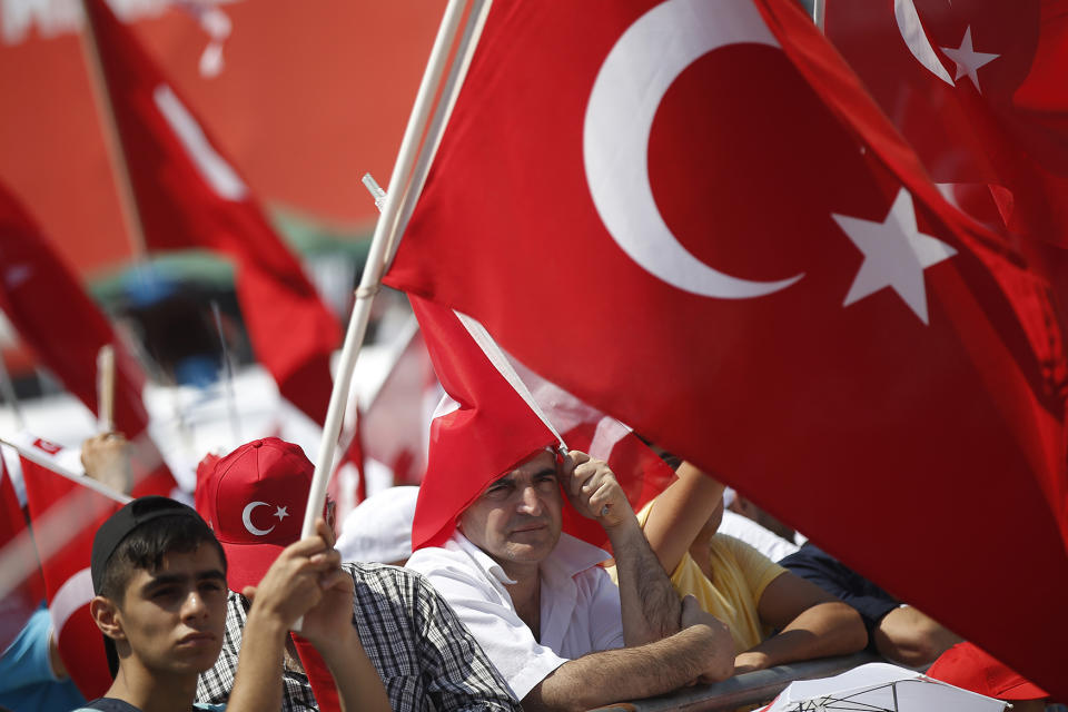 Thousands of people attend a Democracy and Martyrs’ Rally