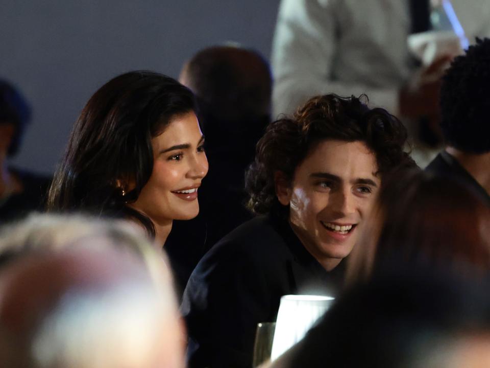 Kylie Jenner and Timothée Chalamet at the 2023 Wall Street Journal innovator awards in November.