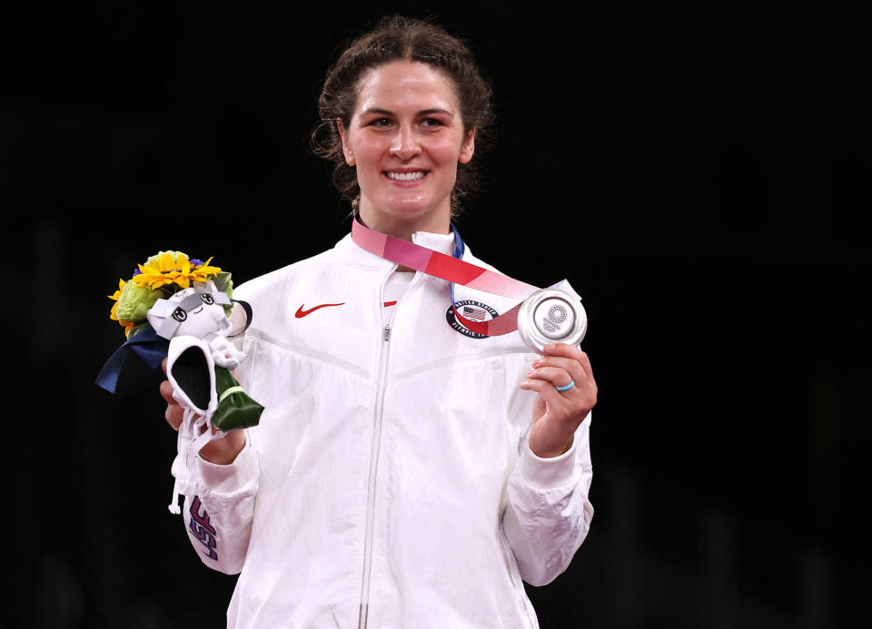 <p>Biography: 30 years old</p> <p>Event: Women's 76 kg. wrestling</p> <p>Quote: "I didn't dream big enough. I didn't know I could be a professional athlete in my 30s. I didn't know that I could have a husband and a career and be able to balance those two things at this stage. I really held myself back at a young age because I didn't know these things were possible."</p>