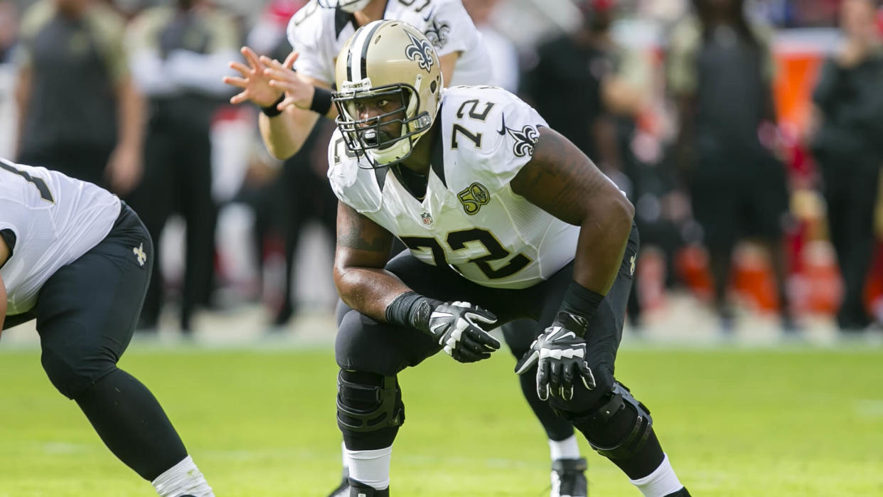 Mandatory Credit: Photo by Damon Tarver/CSM/REX/Shutterstock (7391450aj)New Orleans Saints tackle Terron Armstead (72) in action during the NFL football game between the New Orleans Saints and the San Francisco 49ers at Levi's Stadium in Santa Clara, CA.