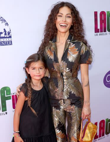 <p>David Livingston/Getty</p> Violet Howey and Sarah Shahi attend 2022 Daytime Beauty Awards on September 11, 2022 in Los Angeles, California