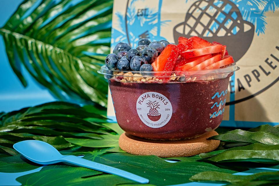 Playa Bowls is opening its new Bensalem store on Saturday, April 6, 2024, where it will specialize in fruit-based bowls, such as the Pura Vida, made with an acai base and topped with granola, blueberries, strawberries and honey.
