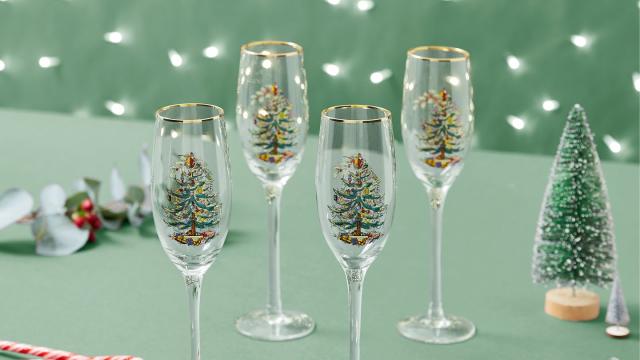 Silver Christmas Wine Glasses, Christmas Glasses