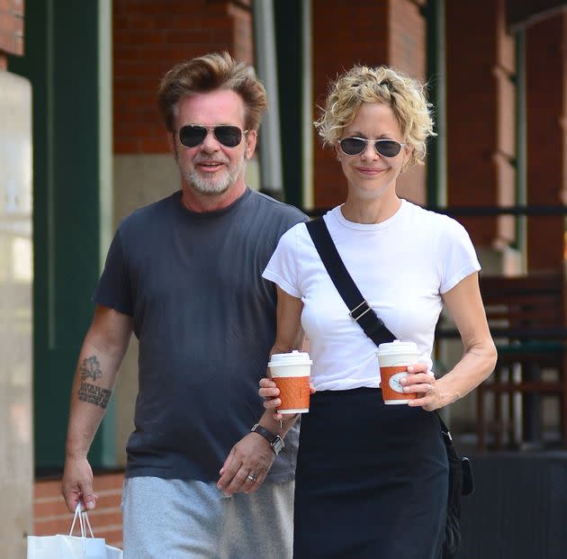 Meg Ryan and John Mellencamp are seen in New York City, June 24, 2013.