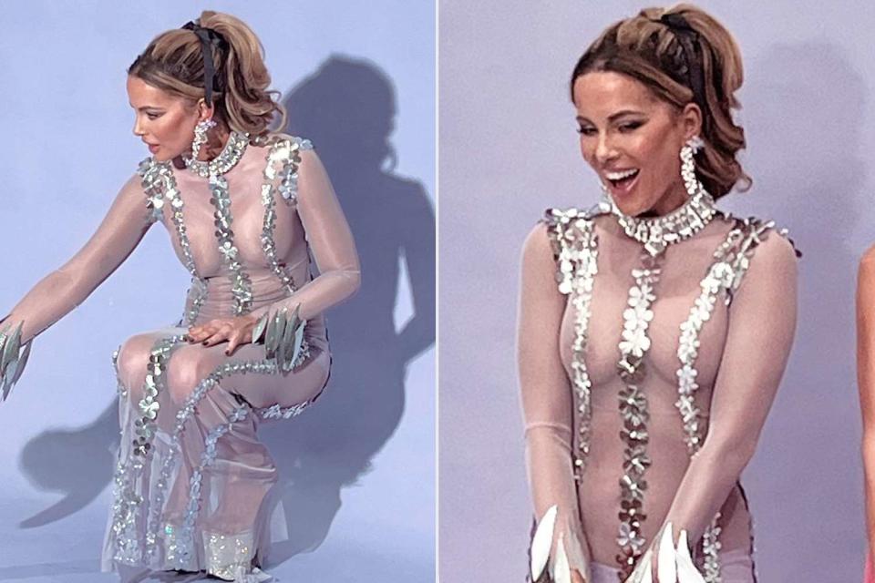 <p>Kate Beckinsale/ Instagram</p> Kate Beckinsale shows off sheer dress on Instagram