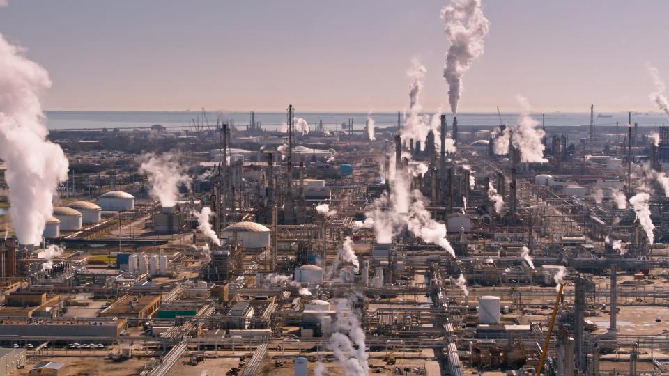 Chemical plants and oil refineries in La Marque, Texas. Getty Images.