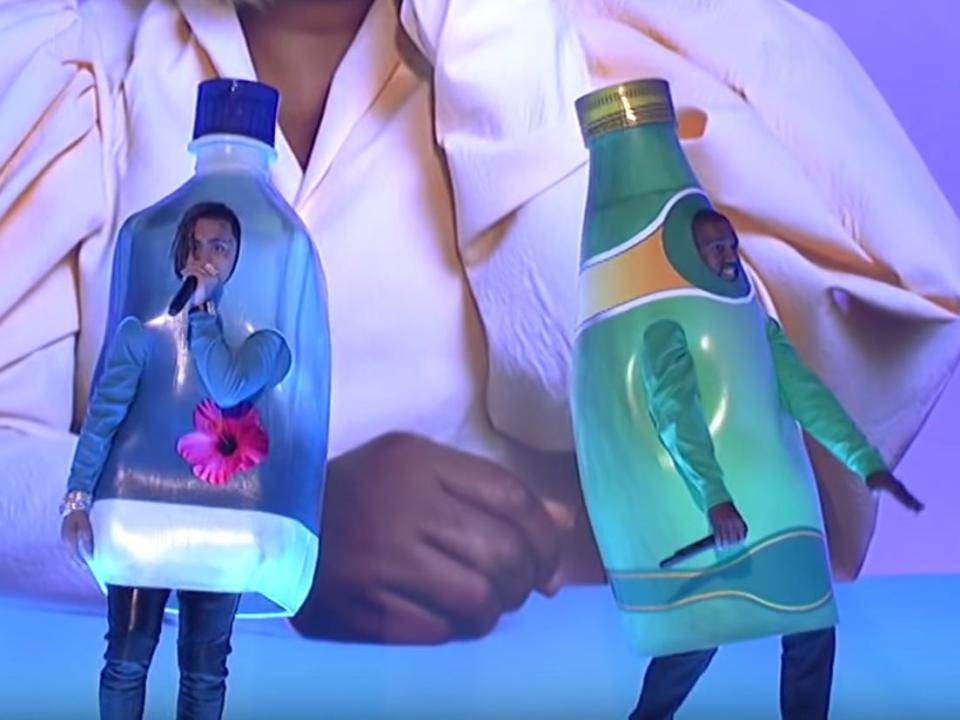 perrier snl kanye west