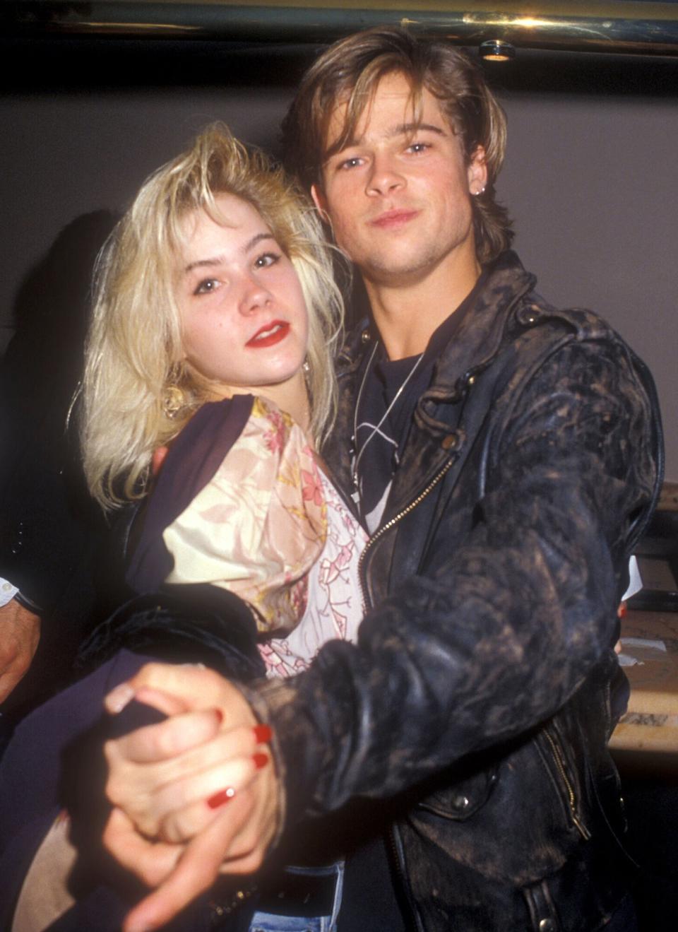 Christina Applegate and Brad Pitt