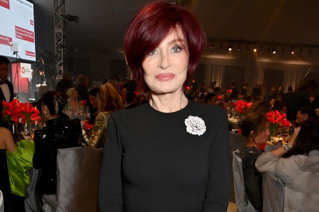 <p>David M. Benett/Getty</p> Sharon Osbourne at the Elton John AIDS Foundation's 31st Annual Academy Awards Viewing Party