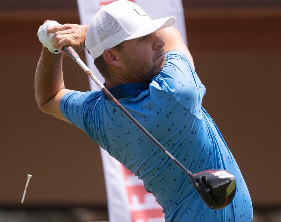 Lubbock golfer Brady Shivers, shown at the Hillcrest Swinger in June, shared the clubhouse lead in Saturday's first round of the U.S. Mid-Amateur in New York. Shivers shot 3-under-par 68 before play was suspended.