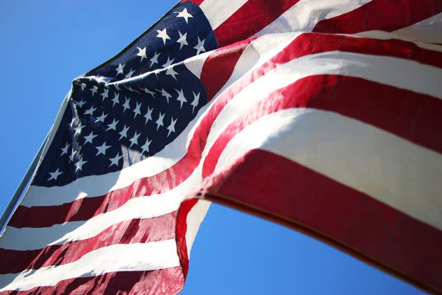 <p>Getty</p> Stock photo of the American flag