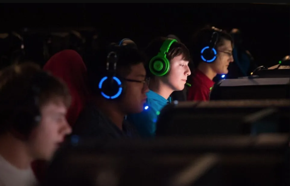 Video game players are lined up at monitors at Landmark Recreation Center, now Peoria Esports Complex, in this file photo from 2018.