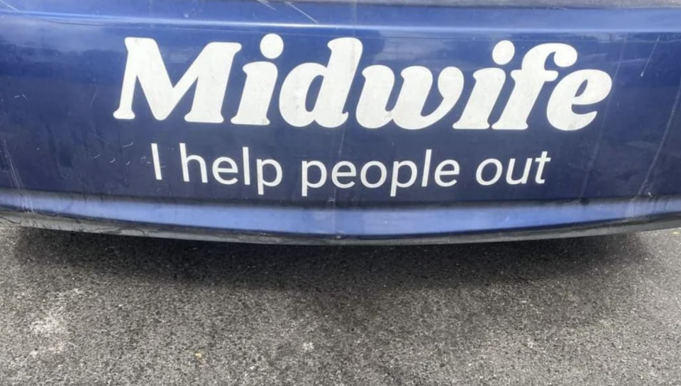 "Midwife I help people out"