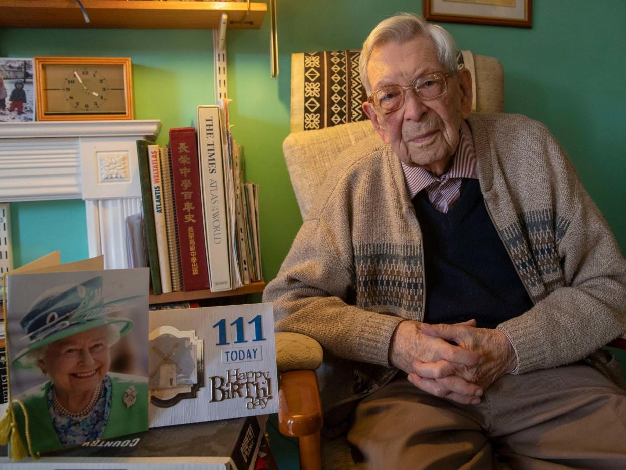 Bob Weighton, aged 111, is now the oldest man in the world: PA