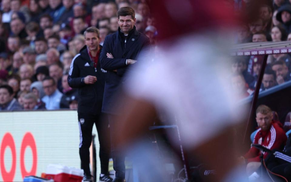 A frustrated Gerrard on the sidelines.  - ADRIAN DENNIS