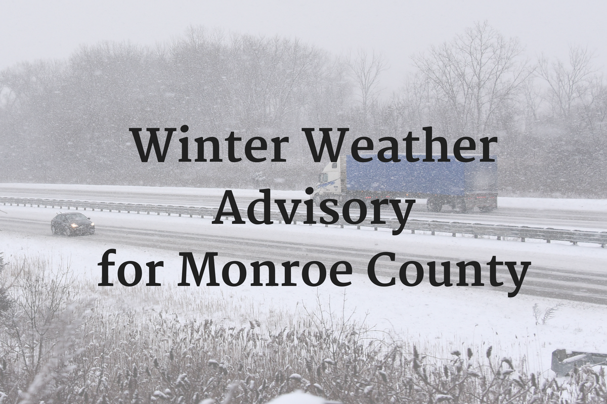 Winter Weather Advisory for Monroe County I-75 view