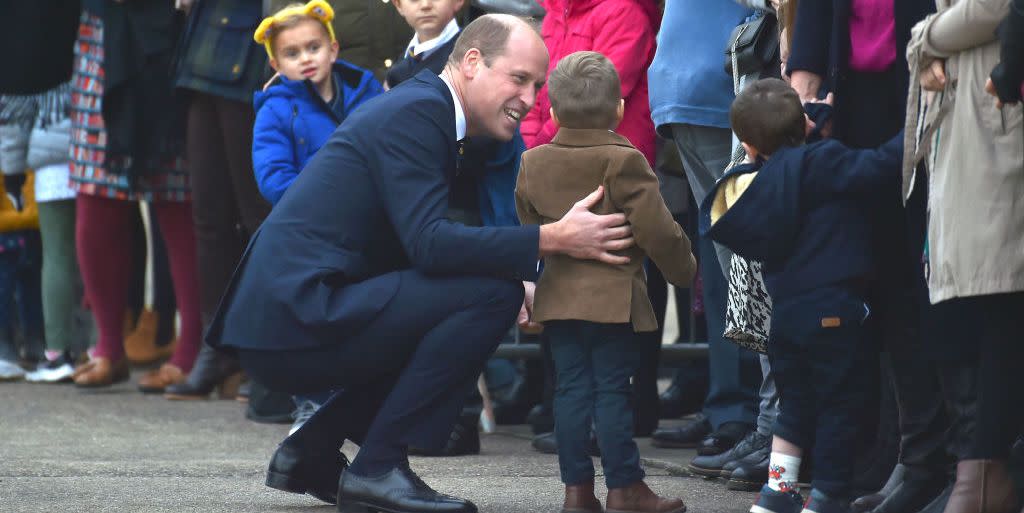 coningsby, england   november 18 britains prince william, the prince of wales smiles as he meets raf families during a visit to raf coningsby on november 18, 2022 in coningsby, england the prince of wales, honorary air commandant of raf coningsby, visited the base to learn about future technological innovations and open a new boxing club photo by rui vieira   wpa pool  getty images