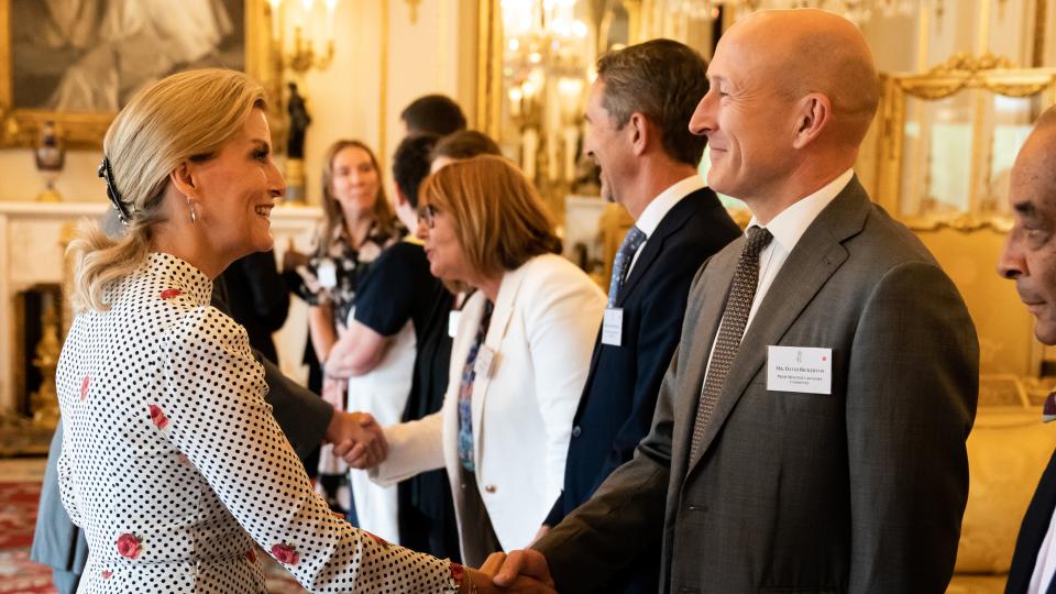 Sophie, Duchess of Edinburgh during a reception for recipients of The King's Award for Enterprise