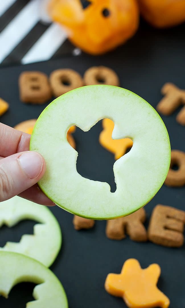 Spooky Apple Slices