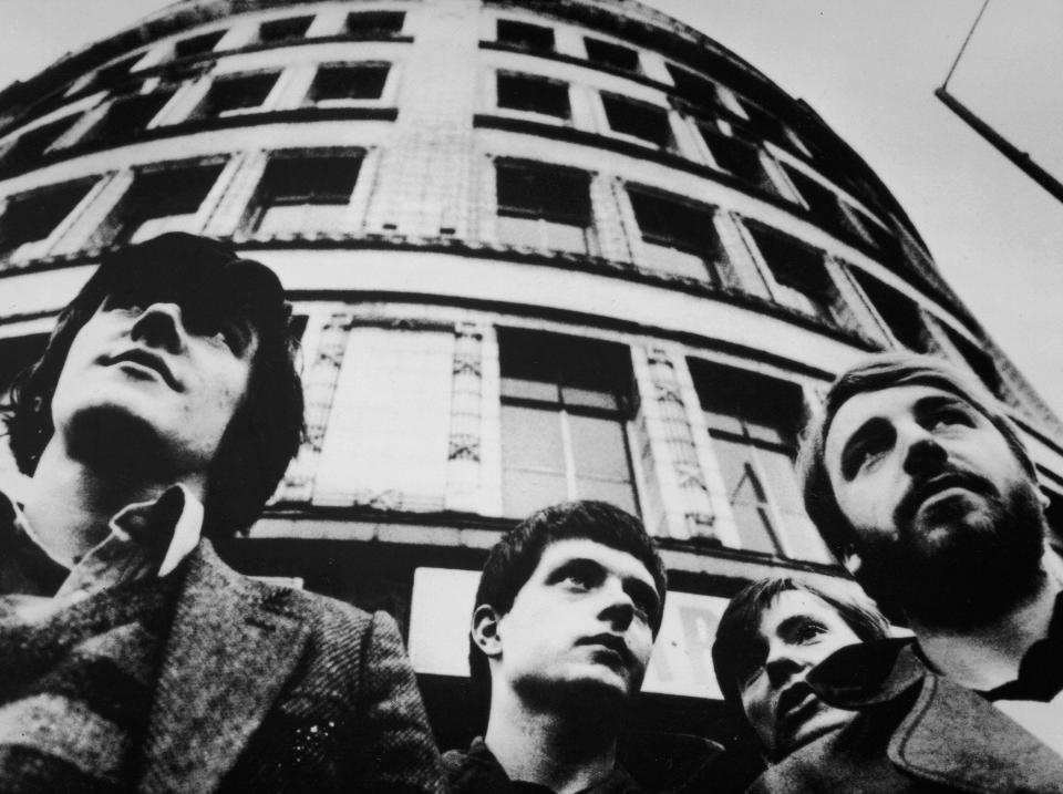 Joy Division, from left, Stephen Morris, Ian Curtis, Bernard Sumner and Peter Hook, in a publicity photo.