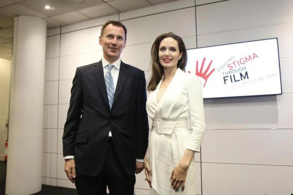 Angelina Jolie and Foreign Secretary Jeremy Hunt